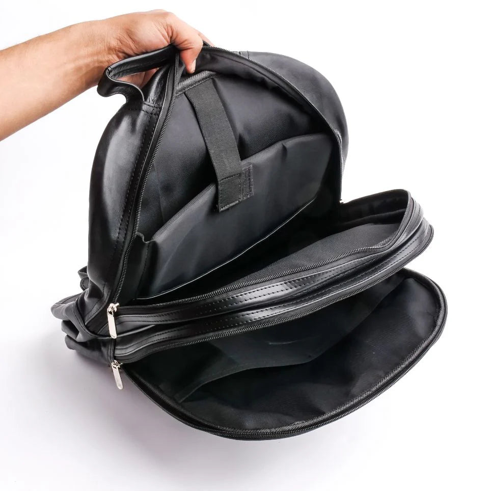 EXECUTIVE Leather Backpack (BLACK)