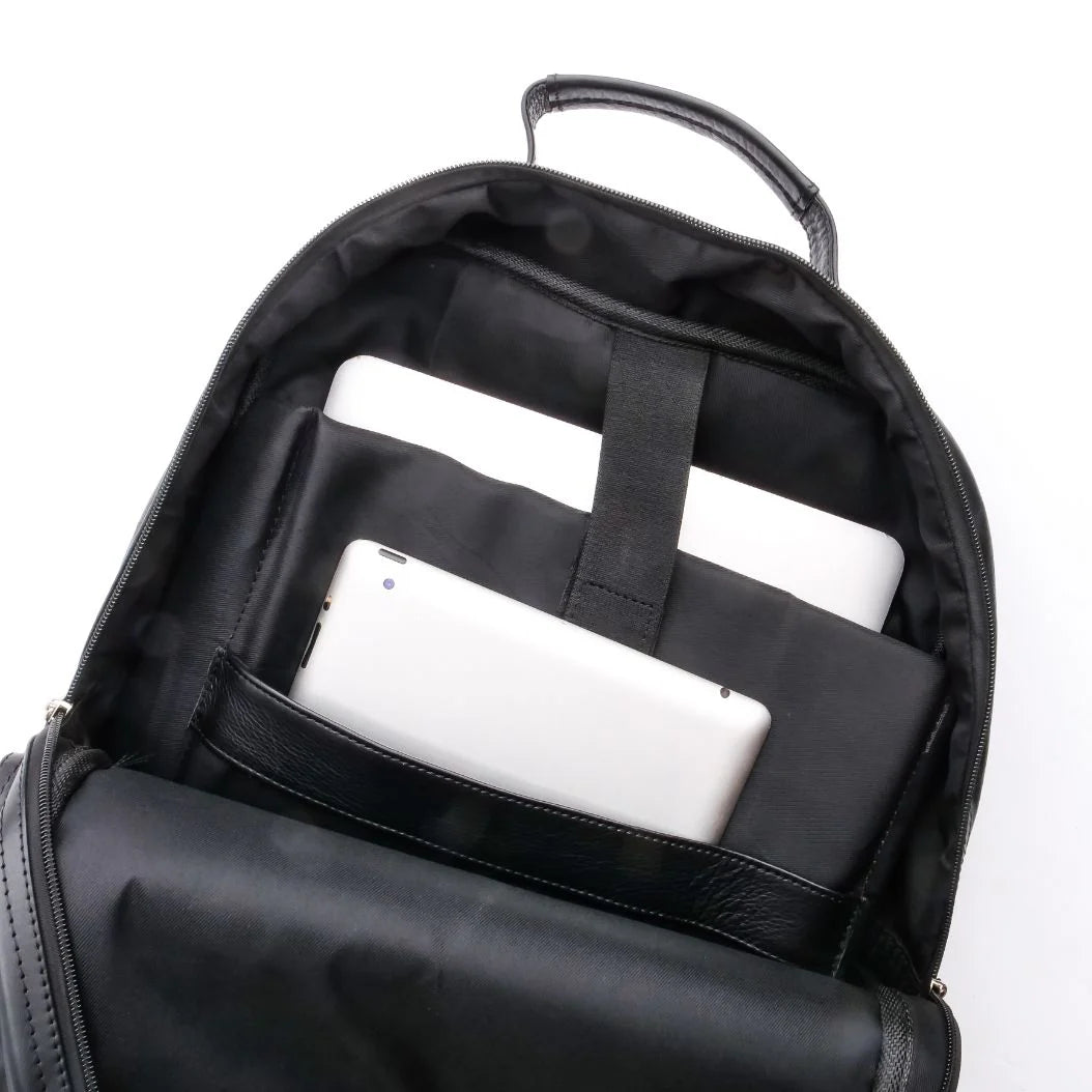 EXECUTIVE Leather Backpack (BLACK)
