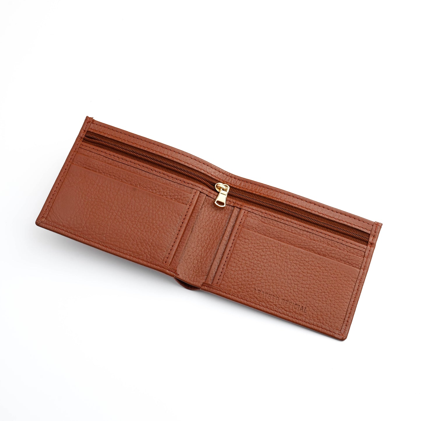 Zipper Milled Leather Wallet